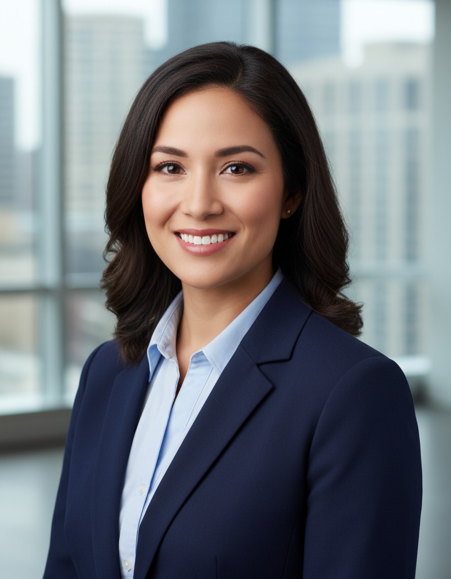 Stylized blue duotone portrait of a person facing the camera with arms crossed